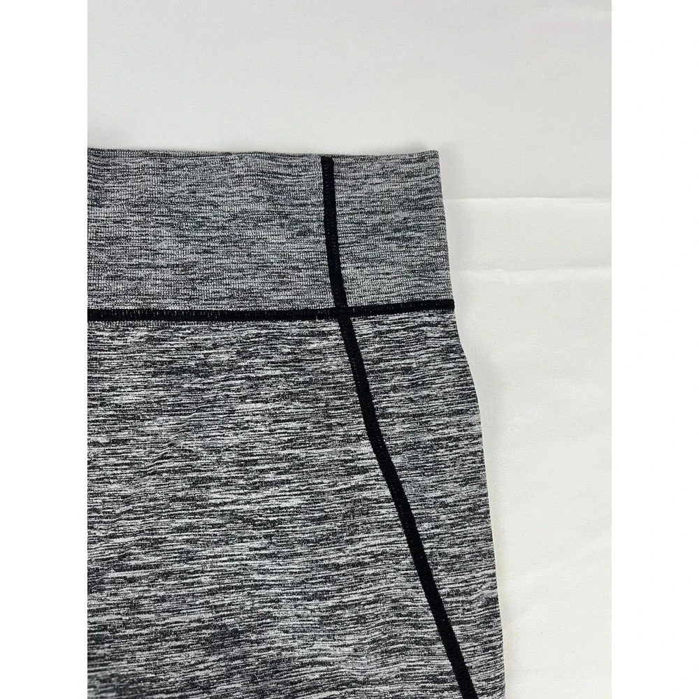 Kathy Capri Plus Leggings Grey Heathered Black Trim Activewear Pants 2X3X